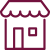 store icon in the color burgundy